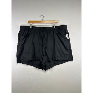 Old Navy Women's Black High Rise Linen Blend Pull On Shorts 3X Staple‎ Capsule